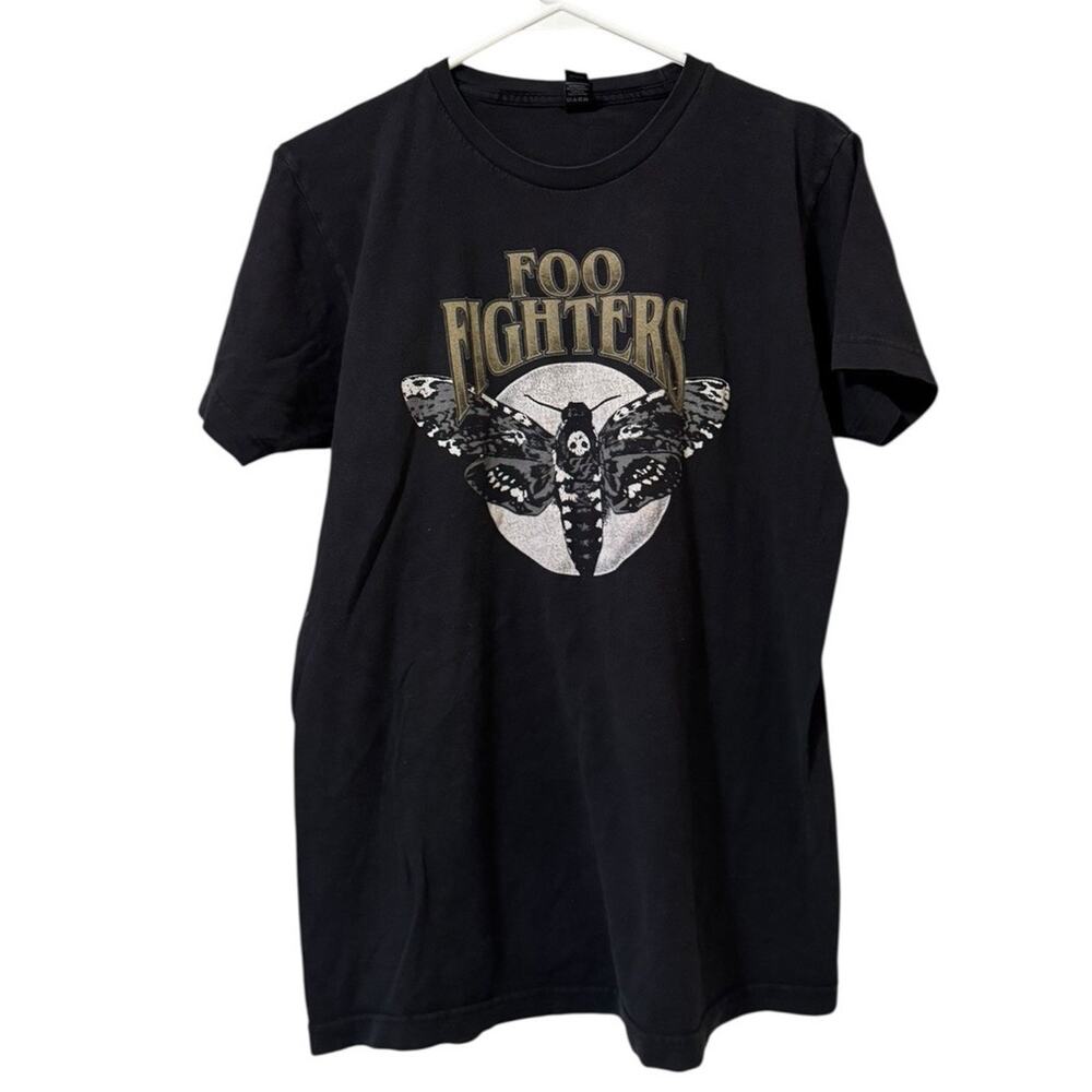Foo Fighters‎ Tultex T Shirt Size Medium Pre Shrunk Cotton Black Short Sleeve